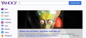 Yahoo alien news